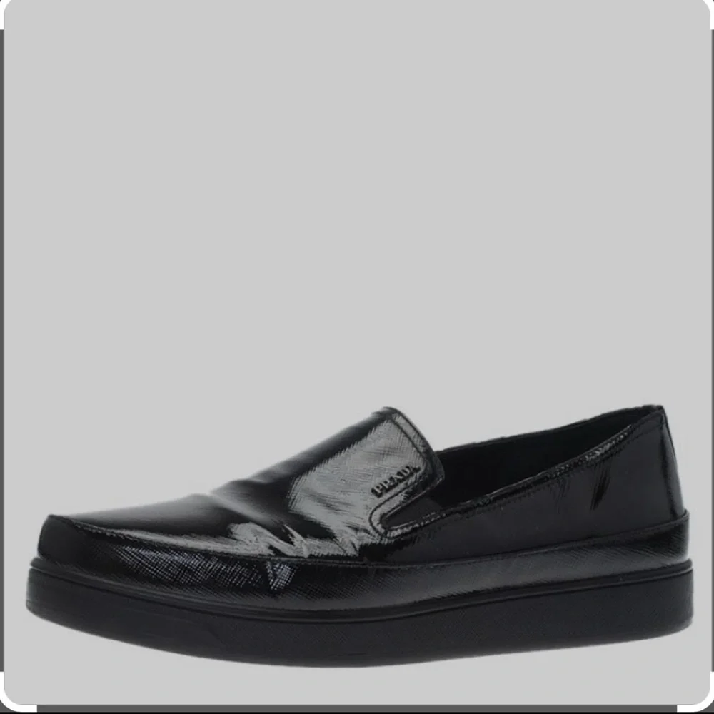 Prada Womens Black Loafers gently worn - Picture 3 of 9